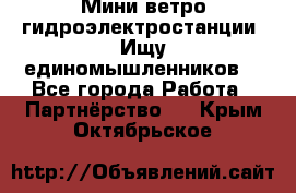 Мини ветро-гидроэлектростанции. Ищу единомышленников. - Все города Работа » Партнёрство   . Крым,Октябрьское